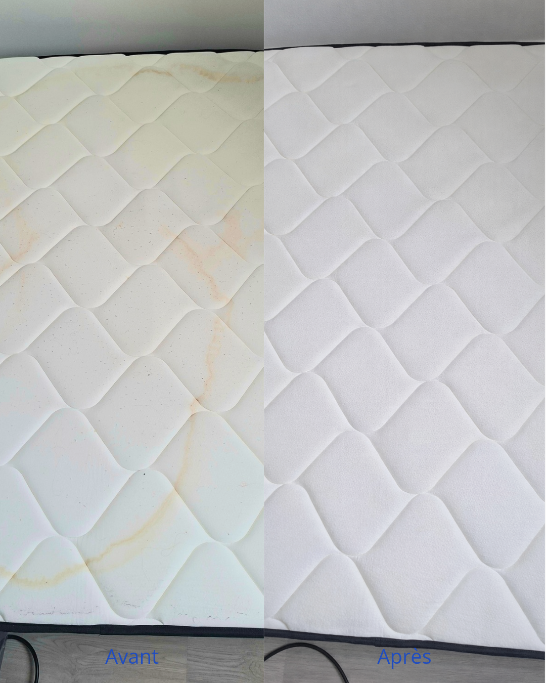 Matelas avant après nettoyage Chartres